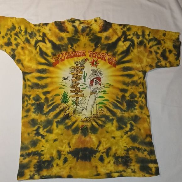 Vntg Greatful Dead Tour 1991 Graphic Tie-Dye T-Shirt - Picture 8 of 11